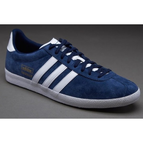 Adidas Gazelle OG Dark Indigo Lauf Weiß Metallic ...