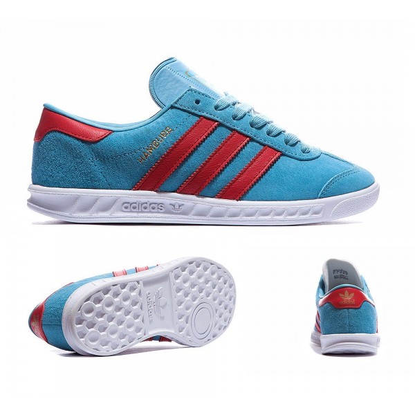 Adidas Originals Junior Hamburg Trainer Blanch Sky...