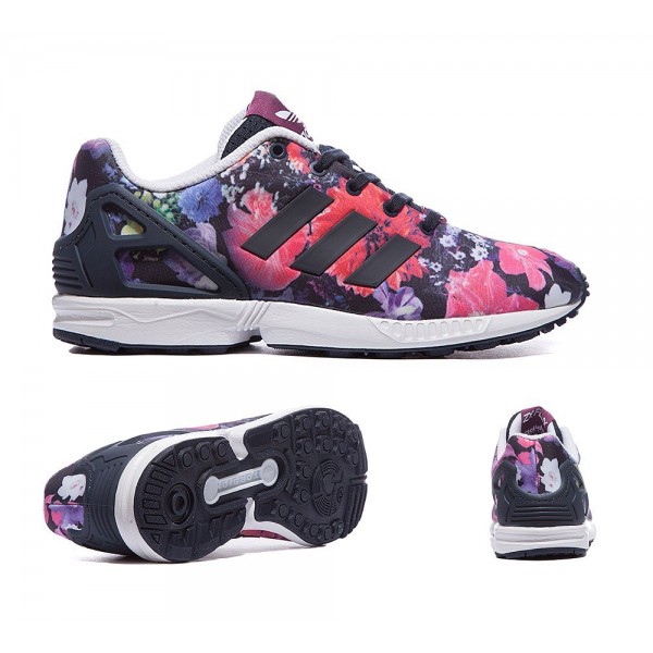Adidas Originals Infant ZX Flux Print Trainers Mag...
