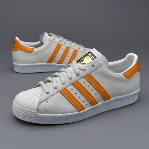 Adidas Superstar 80S Gum Sohle Off Weiß Orange Co...