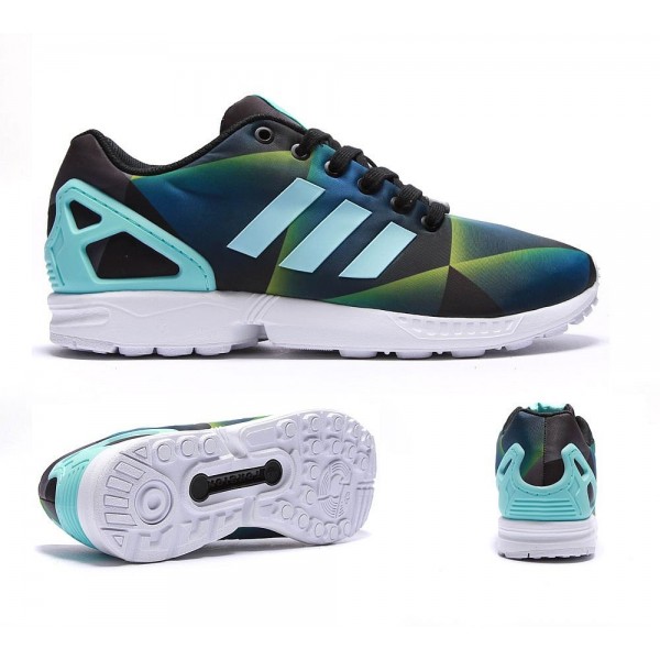 Adidas Originals ZX Flux Trainers White Clear Aqua...
