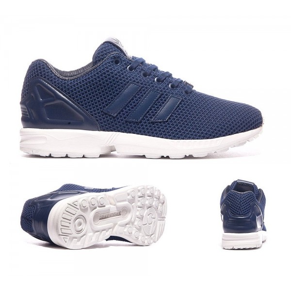 Adidas Originals ZX Flux Trainer Navy und Weiß Ve...