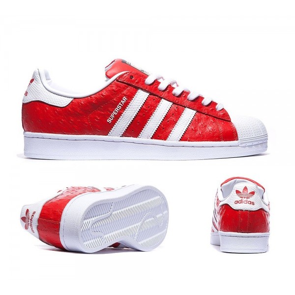 Adidas Originals Superstar Tiertrainer Rot und Wei...
